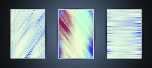 Poster - Set of Modern abstract color backgrounds. Liquid flow style. Creative gradient texture for you design 
