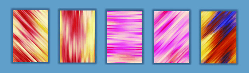Poster - Set of Modern abstract color backgrounds. Liquid flow style. Creative gradient texture for you design 