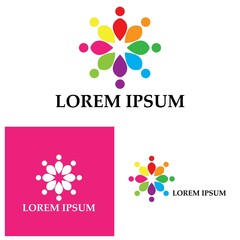  Community, network and social icon design template