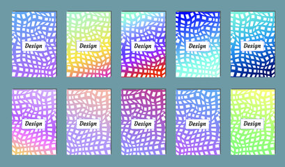 Aufkleber - Minimal cover design with geometric shapes. Color gradient background. Creative template for design, cover, banner, poster, mobile app
