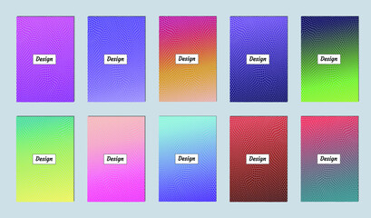 Aufkleber - Minimal cover design with geometric shapes. Color gradient background. Creative template for design, cover, banner, poster, mobile app

