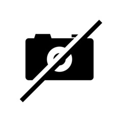 Poster - Camera icon that cannot be taken. No spy camera. Vector.