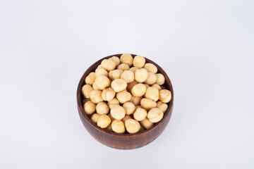 Wall Mural - Hazelnut is isolated. Hazelnuts on white background. Collection.