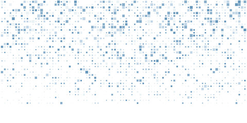 Poster - Abstract blue squares technology pattern isolated on white background. Geometric shape elements for presentation design. Suit for corporate, business, seminar, talks, institution