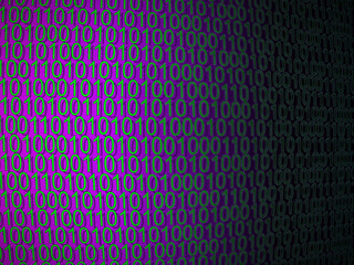 colorful background with binary numbers