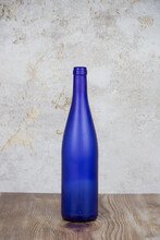 Blue Glass Bottle For Wine