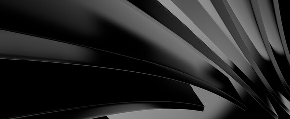 Wall Mural - Abstract Dynamic Black Background with Various Shape Design. Usable for Background, Wallpaper, Banner, Poster