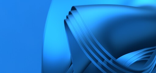 Aufkleber - Abstract blue wave pattern, illustration