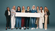 © Jacob Lund - Women of different ages holding a pro-women banner