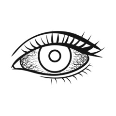 Wall Mural - Vector design of eye and cataract logo. Graphic of eye and eyesight stock vector illustration.