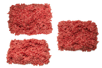 Wall Mural - Chopped meat background. Top view.