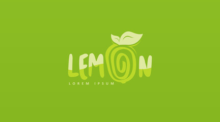 Sticker - Lemon Fruit Logo Design Concept Vector. Fruit Logo Design Template