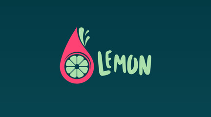 Wall Mural - Lemon Fruit Logo Design Concept Vector. Fruit Logo Design Template