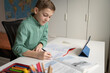 © spass - Online lesson during quarantine for teen boy