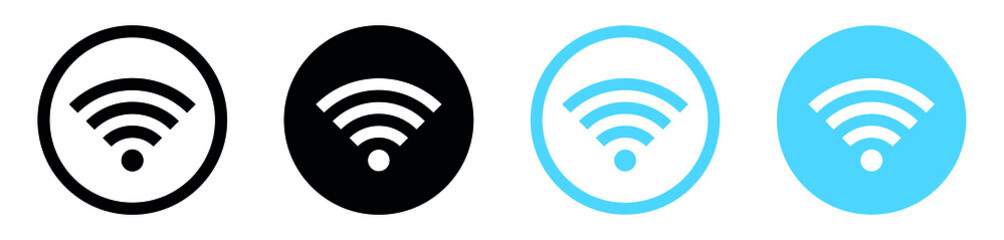 Fototapete - wireless and wifi icon signal symbol for internet access, internet connection	
