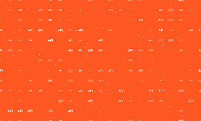 Poster - seamless background pattern of evenly spaced white api symbols of different sizes and opacity. vecto