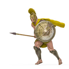 ancient warrior is running for war