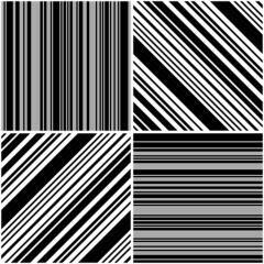 Fototapete - 4 different vector patterns in the same package(eps). One pattern is paid and 3 are free (white dividing lines)