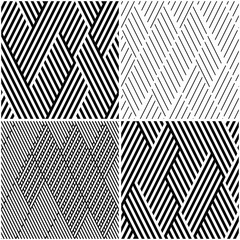 Fototapete - 4 different vector patterns in the same package(eps). One pattern is paid and 3 are free (white dividing lines)