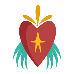 Sticker - heart with star