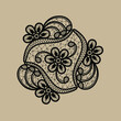 Floral lace illustration. Vector pattern