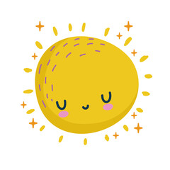 Canvas Print - cute sun icon