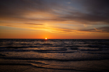  sunset over the sea