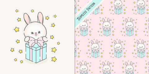 birthday card with bunny