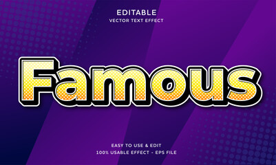 editable famous vector text effect with modern style design usable for logo or company campaign