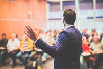 Wall Mural - Speaker at Business Conference and Presentation.