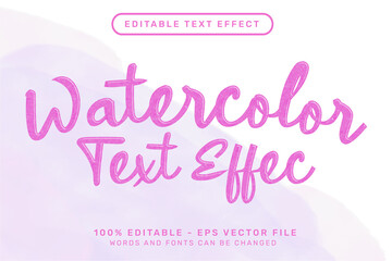 Editable text effect - watercolor style concept	