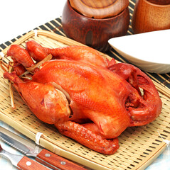 Sticker - Peking Duck, China's most famous dish on white background