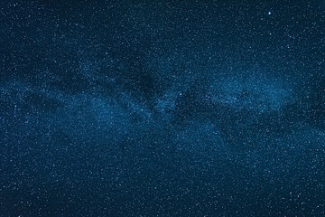 clear night sky with milky way and huge amount of stars.