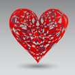 red heart shape design for love