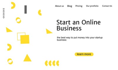 Leinwandbilder - Vector illustration concept with universal abstract shapes, text for website design and development, application, responsive, programming, seo, maintenance, banner. Landing page templates.
