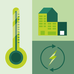 Poster - icons eco energy