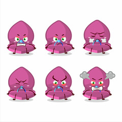 Poster - Pink love ring box cartoon character with various angry expressions