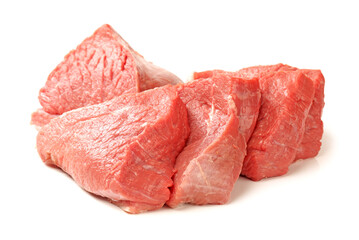 Sticker - Fresh raw beef steak with rosemary isolated on white background