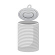 © BabyQ - opened tin can Cartoon vector illustration isolated object