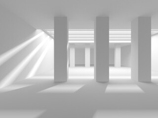 Abstract White Architecture Design Concept