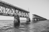 Fototapeta  - Bahia Honda Railroad Bridge 2021 BW