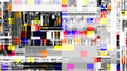 Aufkleber - Looping video interference footage. Imitation of a Datamoshing video.