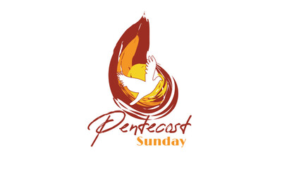 Wall Mural - Pentecost poster design for print or use as card, flyer or T shirt