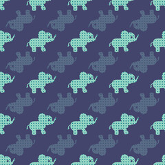 Poster - Filled with pattern elephant vector seamless repeat pattern print background