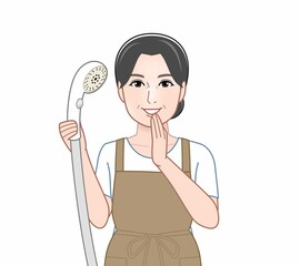 Sticker - シャワーを持った女性