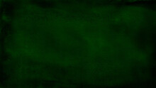 Black Green Grunge Background. Dark Dirty Texture. Rough Green Background With Copy Space For Design. Web Banner.