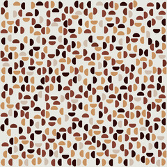 Poster - vector coffee beans pattern. seamless abstract wallpaper brown shapes. coffee beans wallpaper patter
