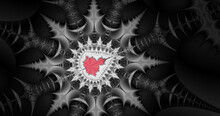 Red Mandelbrot Fractal Background Graphic