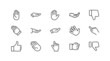 Pack of line palm icons.
