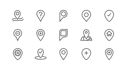 Sticker - Set of pointer  line icons.